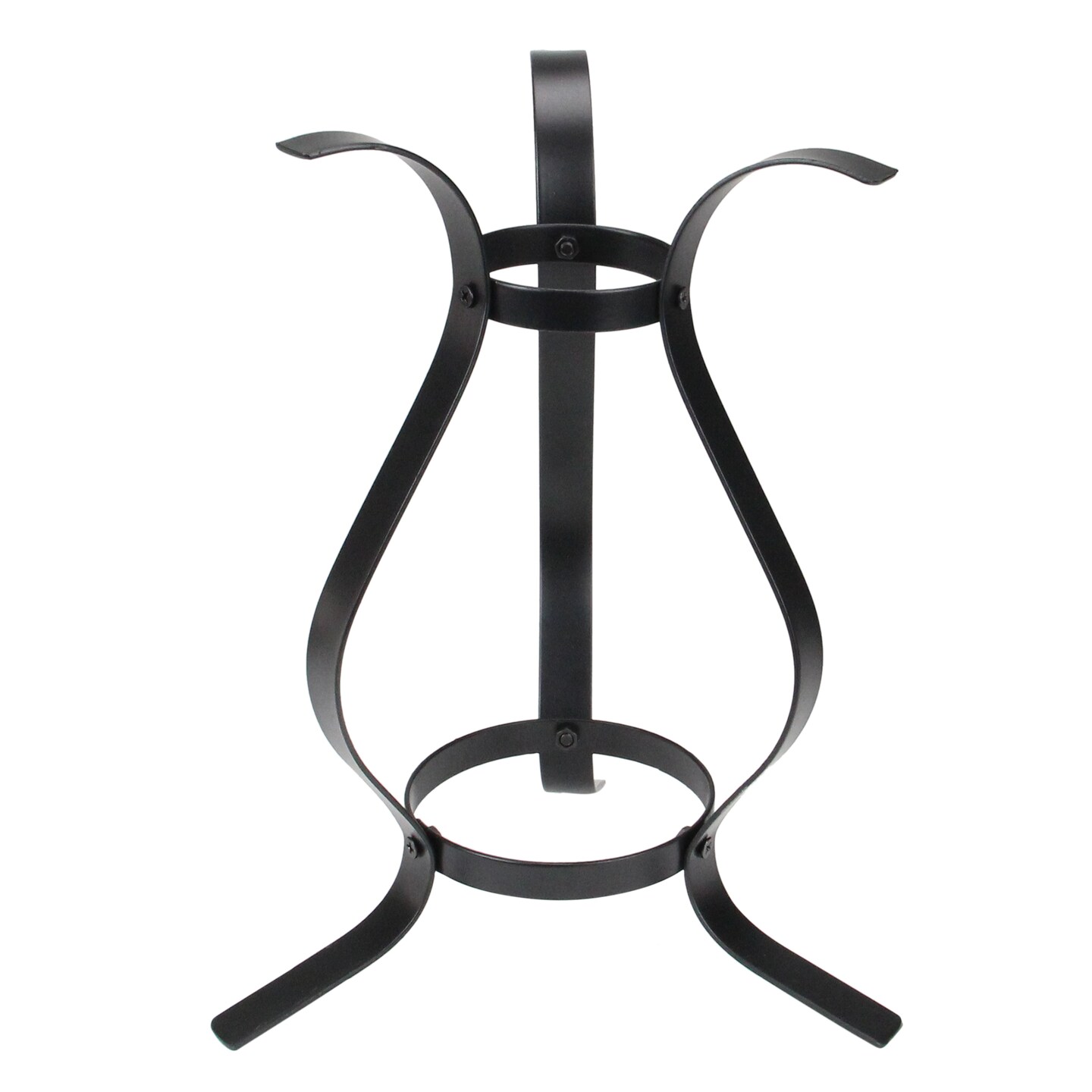 Northlight 12&#x22; Black Curved Outdoor Patio Garden Gazing Ball Stand