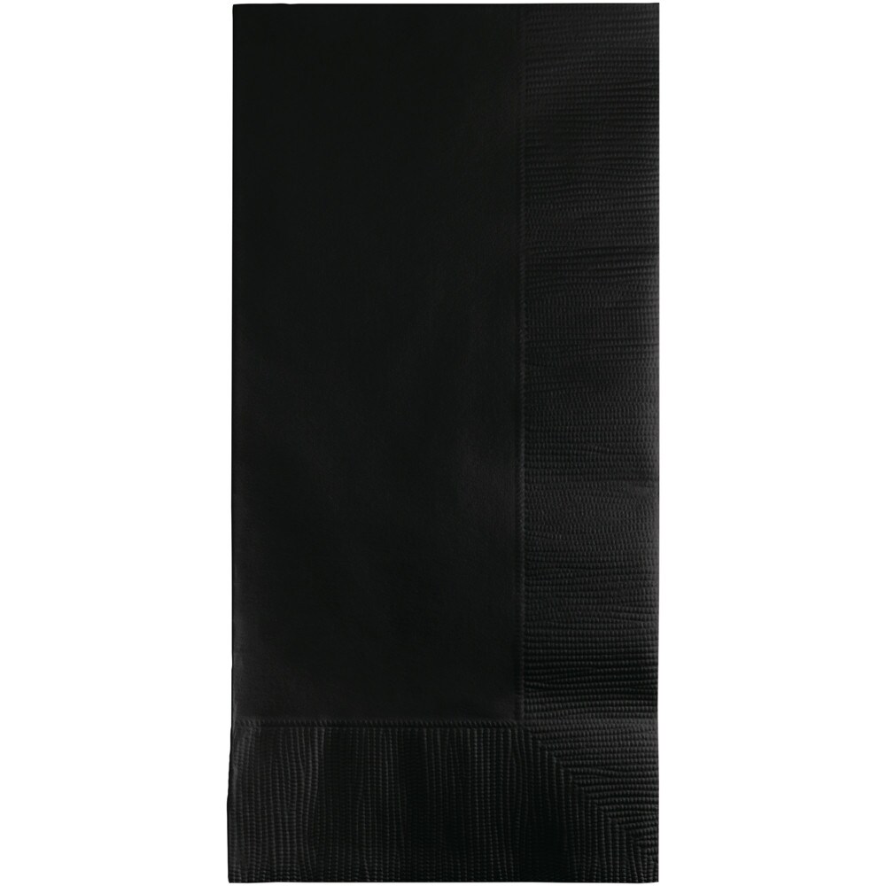 Party Central Club Pack of 600 Jet Black Disposable Dinner Napkins 8&#x22;