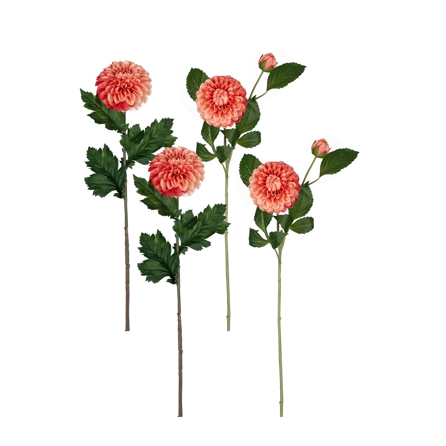 Melrose Set of 4 Pink Dahlia Artificial Stems 29&#x22;