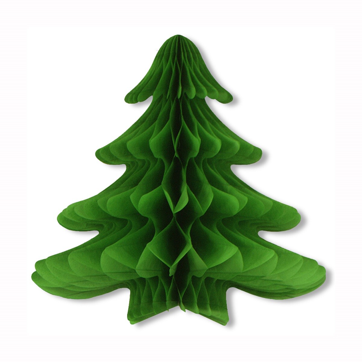 Party Central Pack of 6 Green Honeycomb Tissue Christmas Trees 25&#x22;