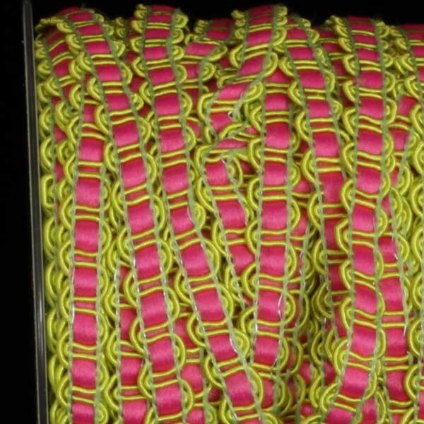The Ribbon People Pink and Green Solid Wired Craft Ribbon 0.25&#x22; x 44 Yards