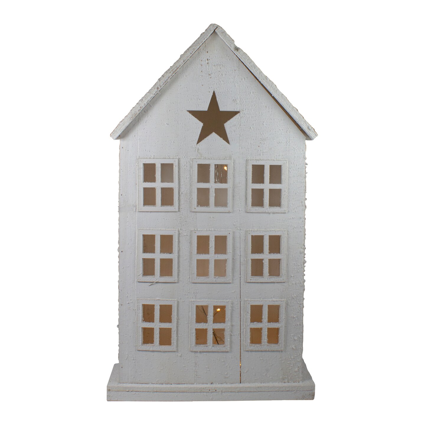 Northlight Snow Covered Rustic Wooden Christmas House - 30&#x22; - White