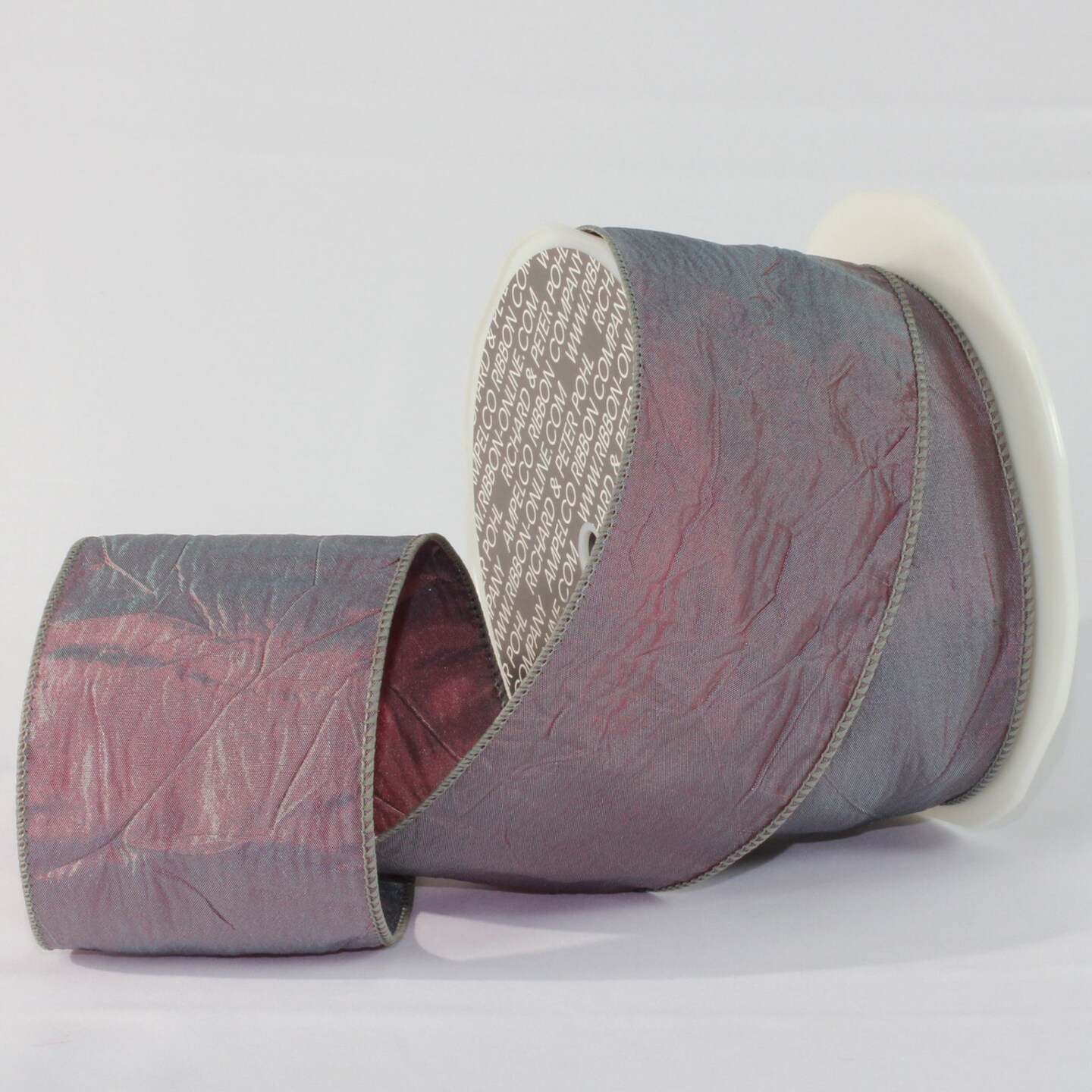 The Ribbon People Amethyst Crinkled Satin Wired Craft Ribbon 3