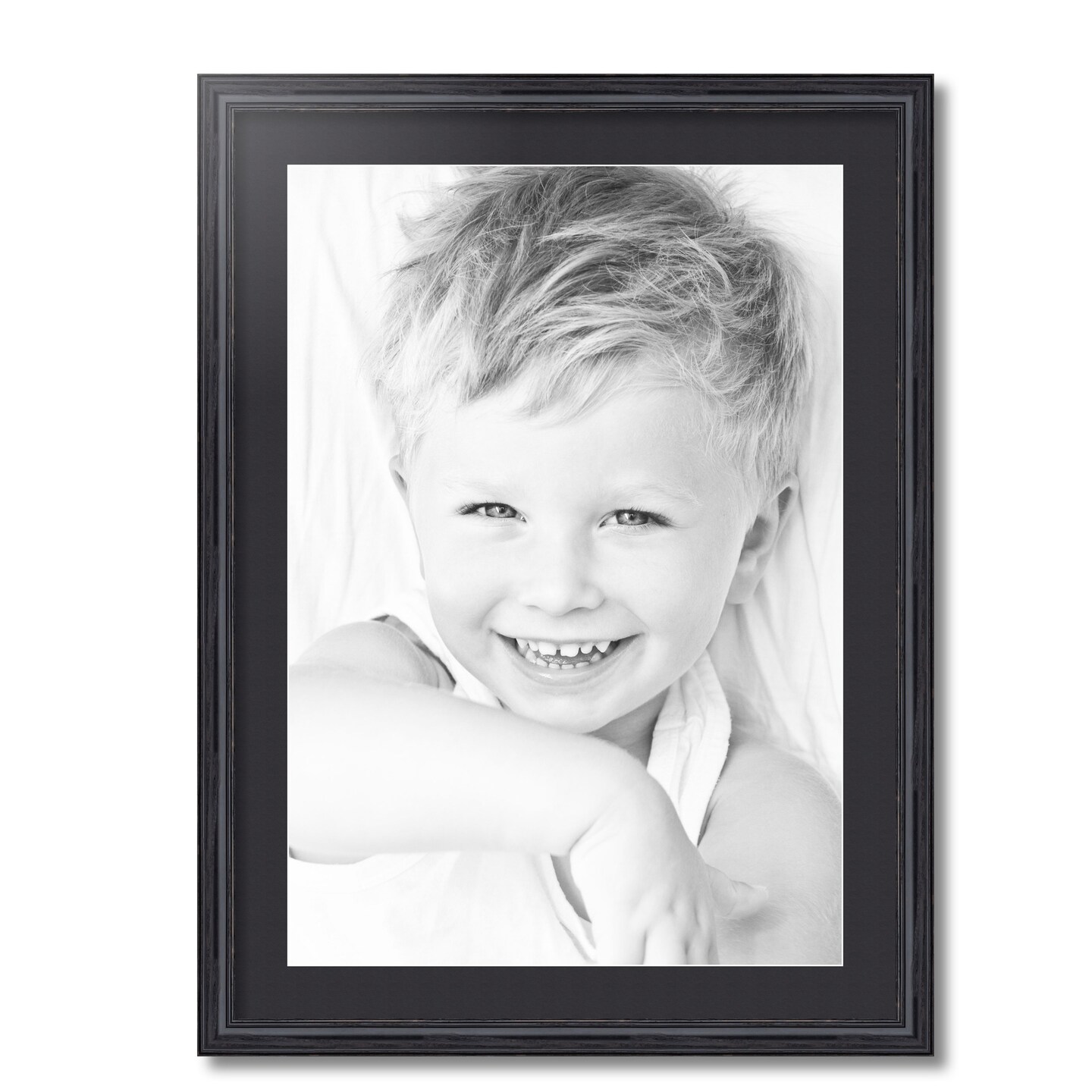 ArtToFrames 22x30" Matted Picture Frame with 18x26" Single Mat Photo Opening Framed in 1.25" Black and 2" Mat (FWM-4083-22x30)