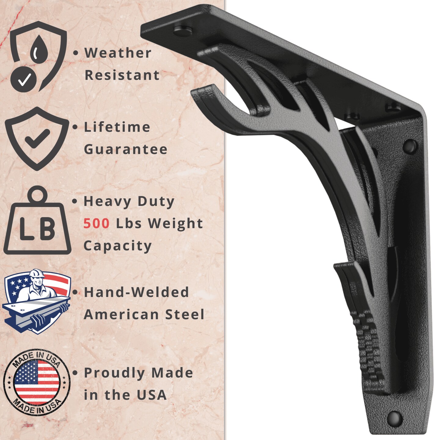 Starby Decorative Heavy Duty Steel Brackets