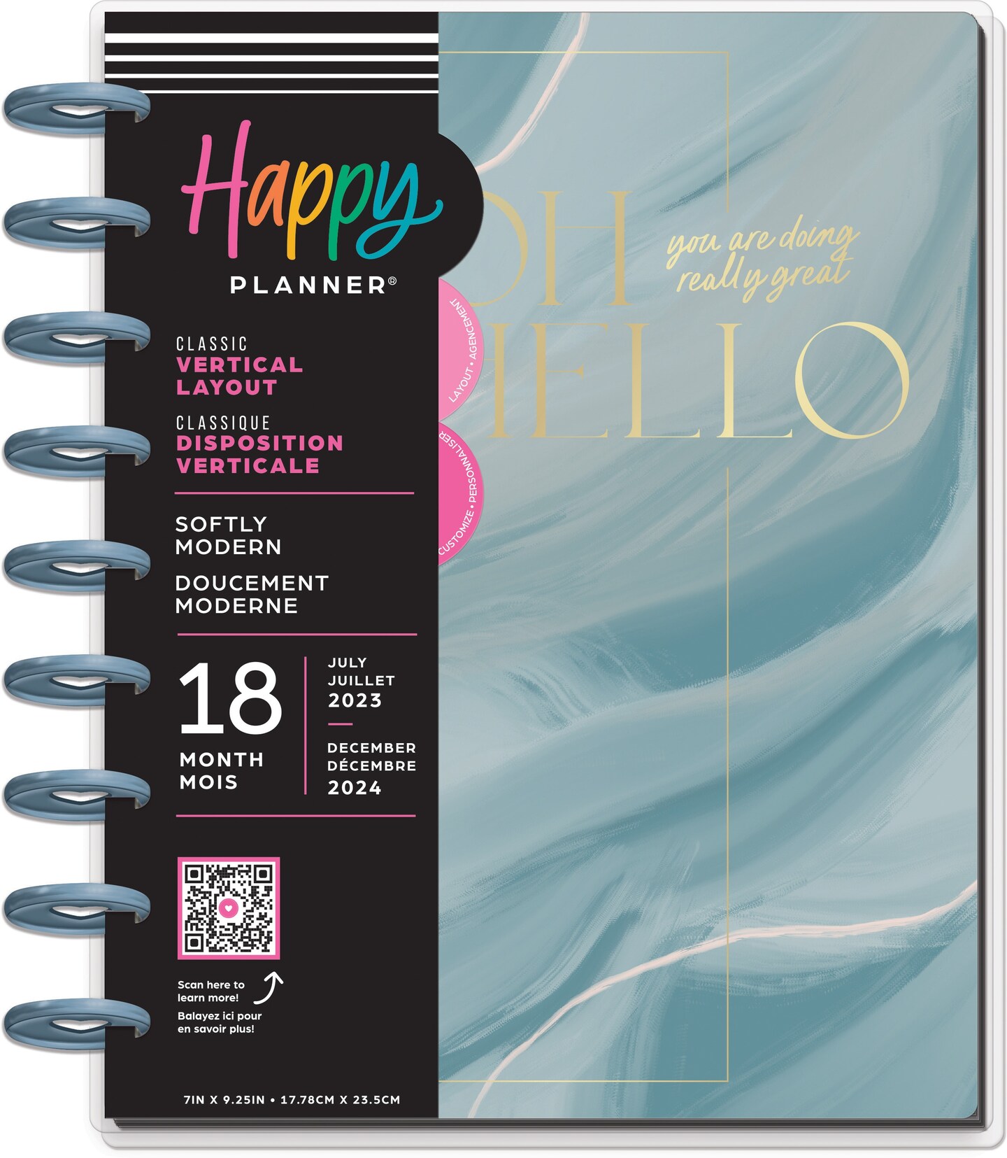 Happy Planner Classic 18-Month Planner-Softly Modern; July '23 - Dec ...
