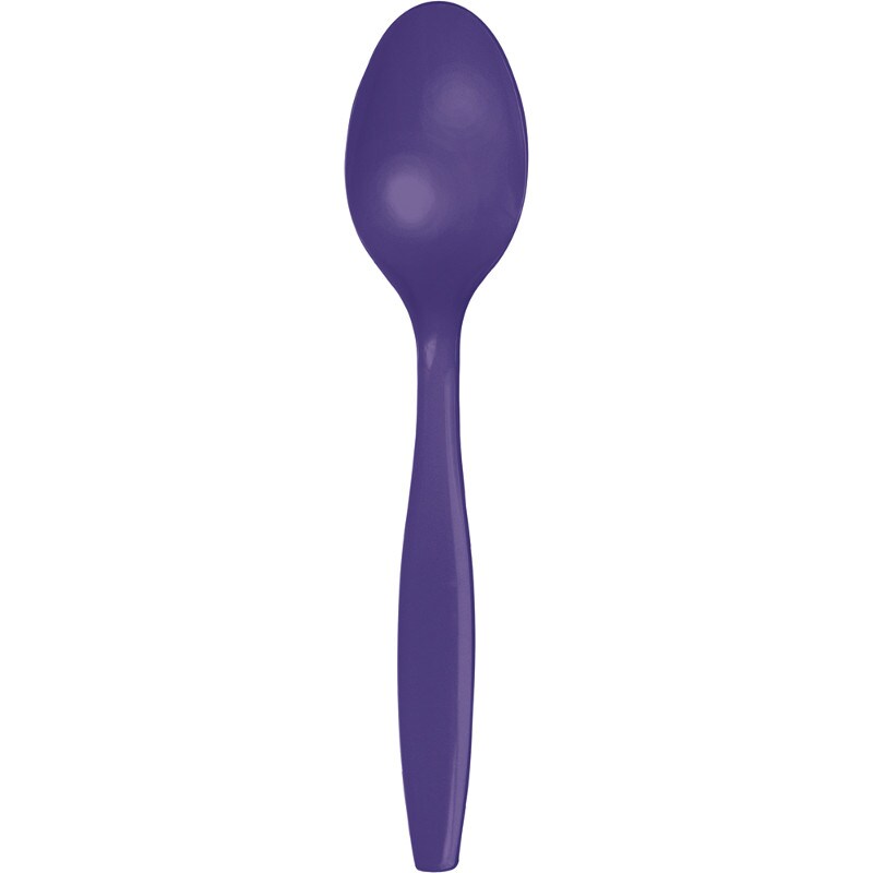 Party Central Club Pack of 600 Purple Party Spoons 6.75&#x22;