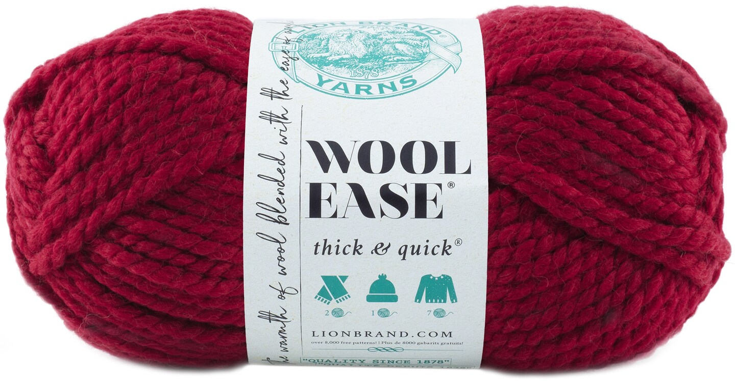 Lion Brand Wool-Ease Thick &#x26; Quick Yarn-Cranberry