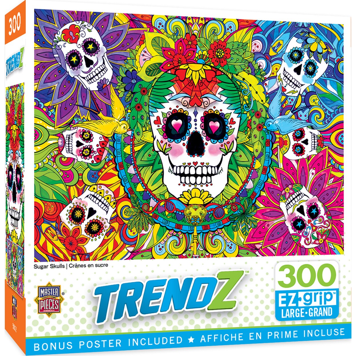 Masterpieces   300 Piece EZ Grip Jigsaw Puzzle - Sugar Skulls - 18&#x22;x24&#x22;