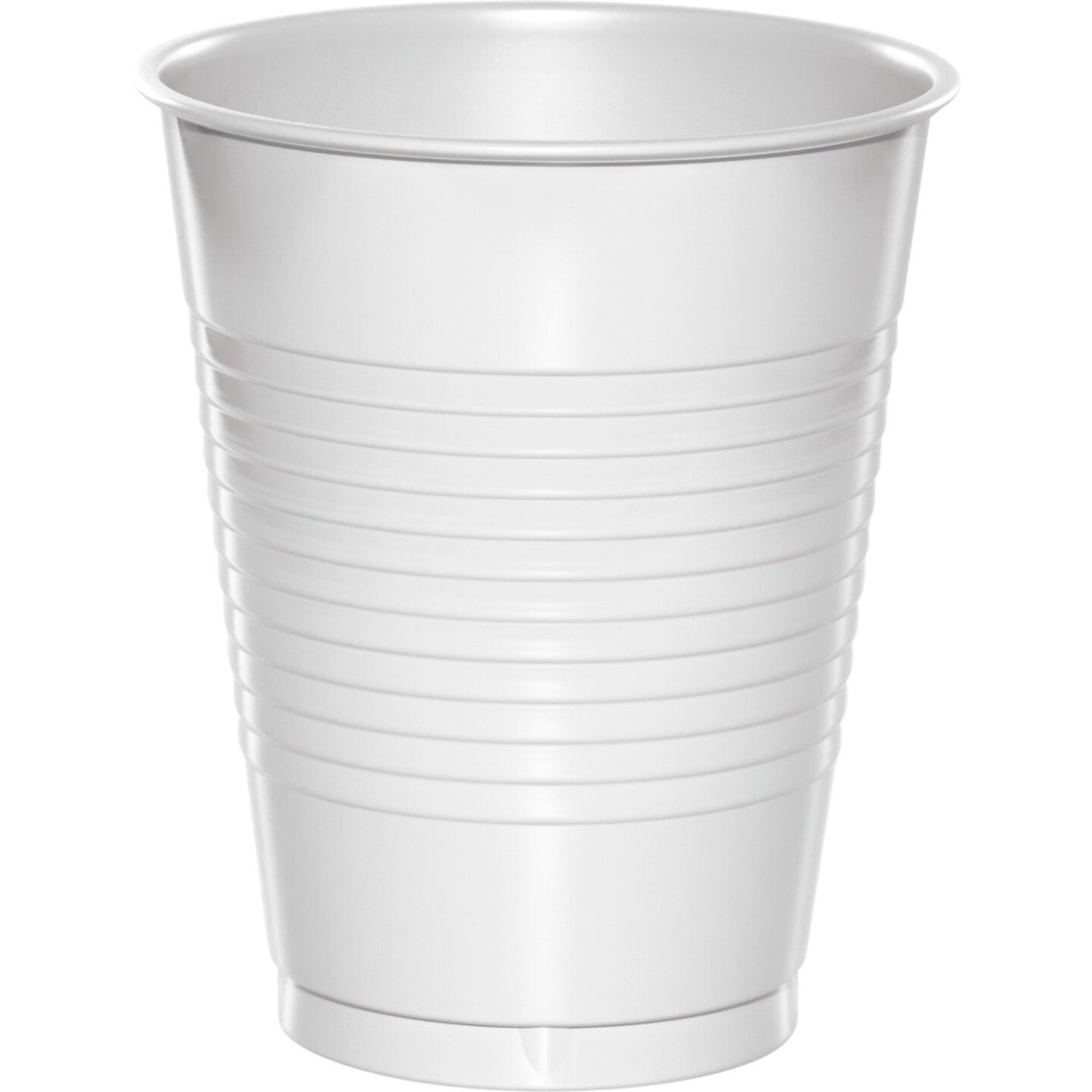 Party Central Solid Disposable Drinking Party Tumbler Cups - 16 oz. - White - Club Pack of 240