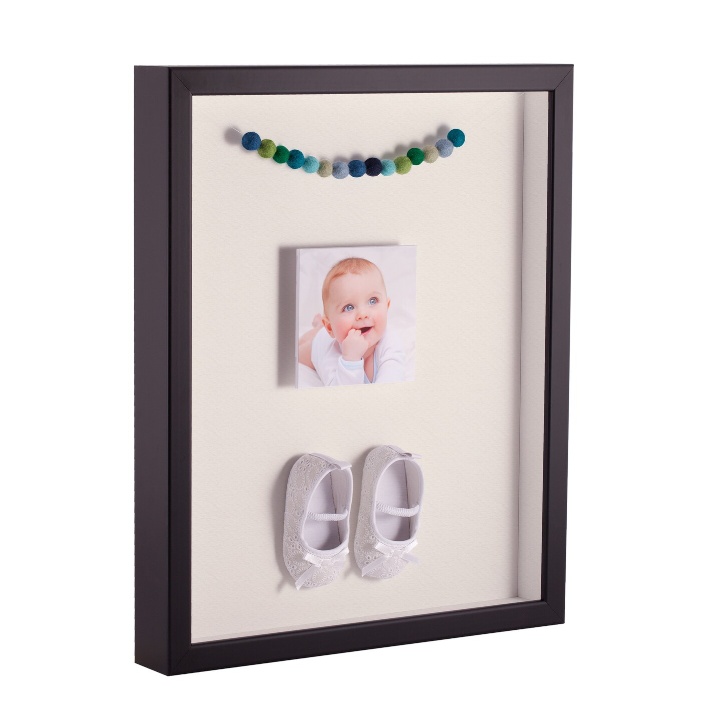 ArtToFrames 20x28 Inch Shadow Box Picture Frame, with a Satin Black Tall 1.00" Wide Shadowbox frame and Super White Mat Backing (4654)