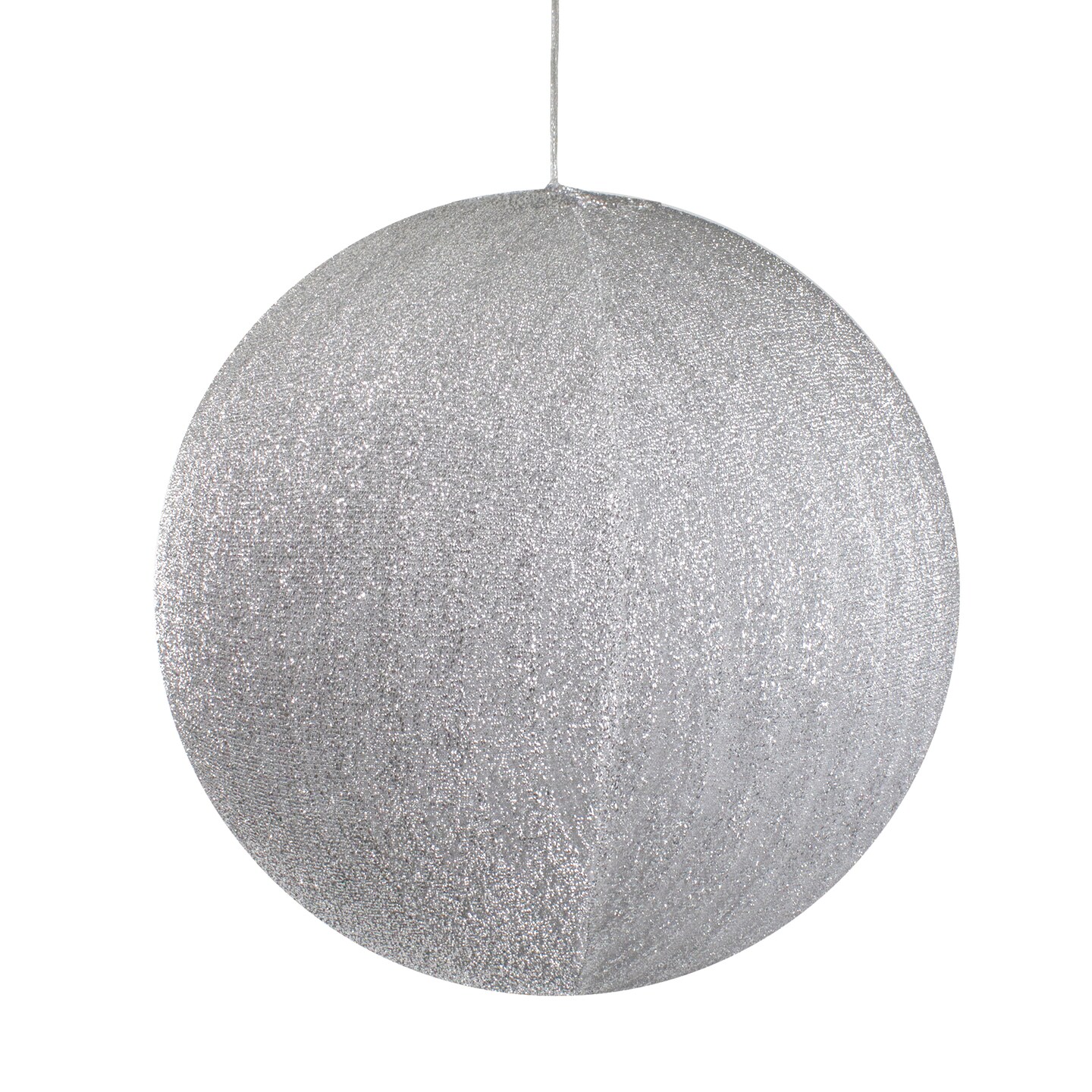 Northlight Inflatable Tinsel Christmas Ball Ornament Commercial Outdoor Decoration - 19.5" - Silver