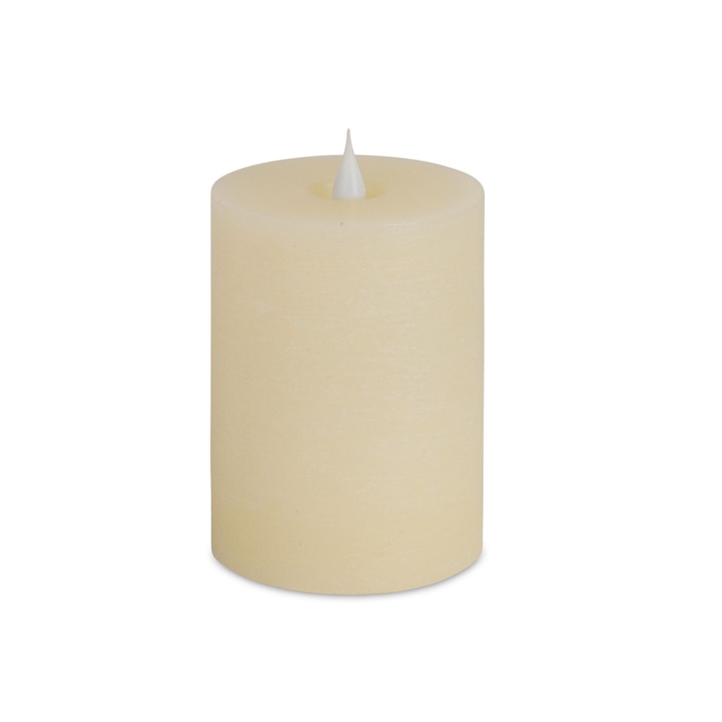 Melrose LED Lighted Flameless Pillar Candles - 5.5&#x22; -  Cream - Set of 2