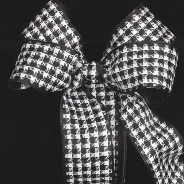 The Ribbon People Black and White Wired Craft Ribbon 1.5&#x22; x 27 Yards