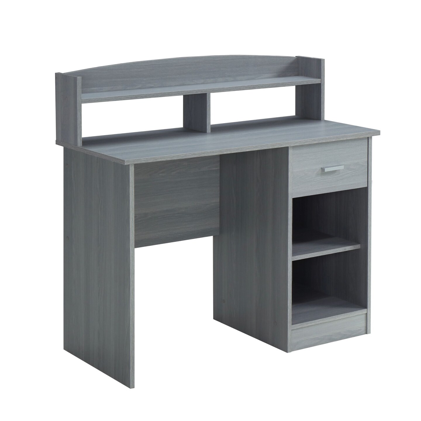 Techni Office Solutions 40.5&#x22; Gray Unique Techni Mobili Modern Office Desk with Hutch