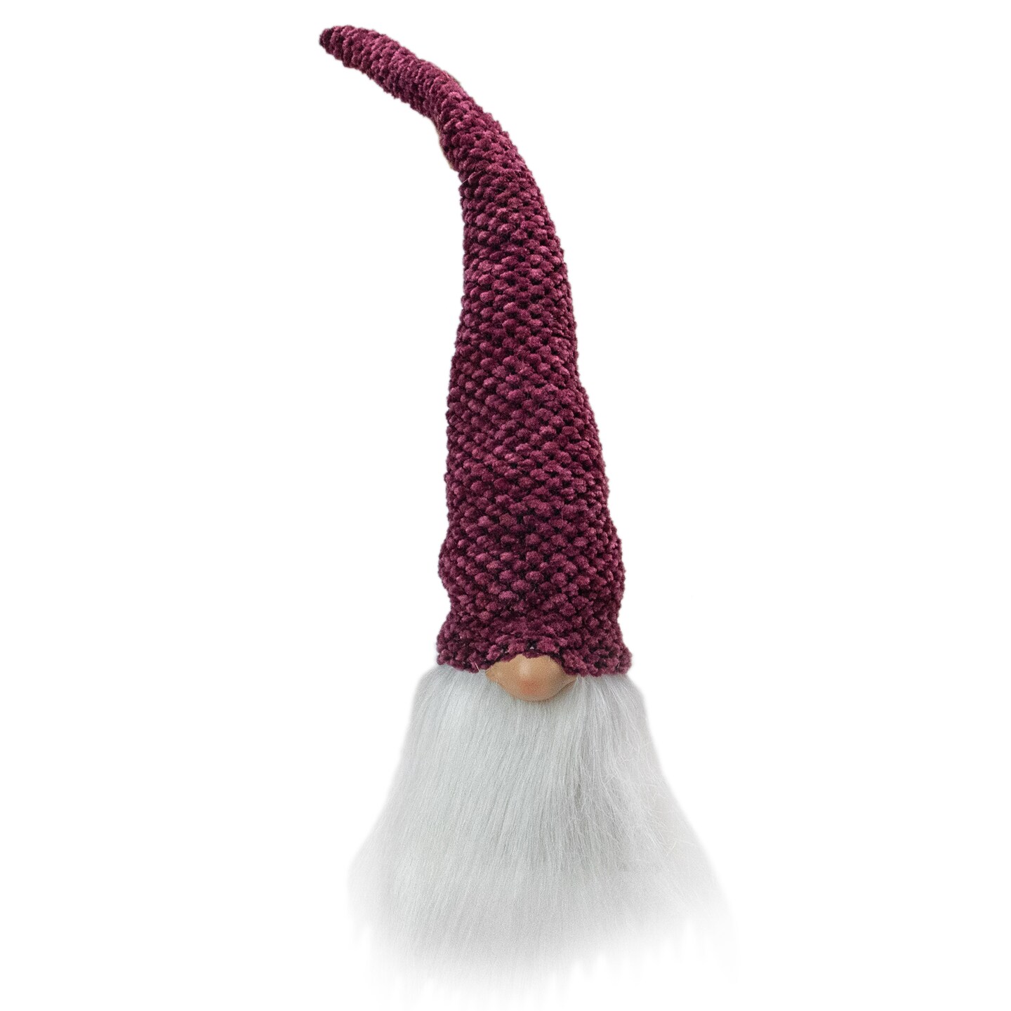 Northlight Gnome Head Christmas Decoration - 15&#x22; - Purple Plum and White