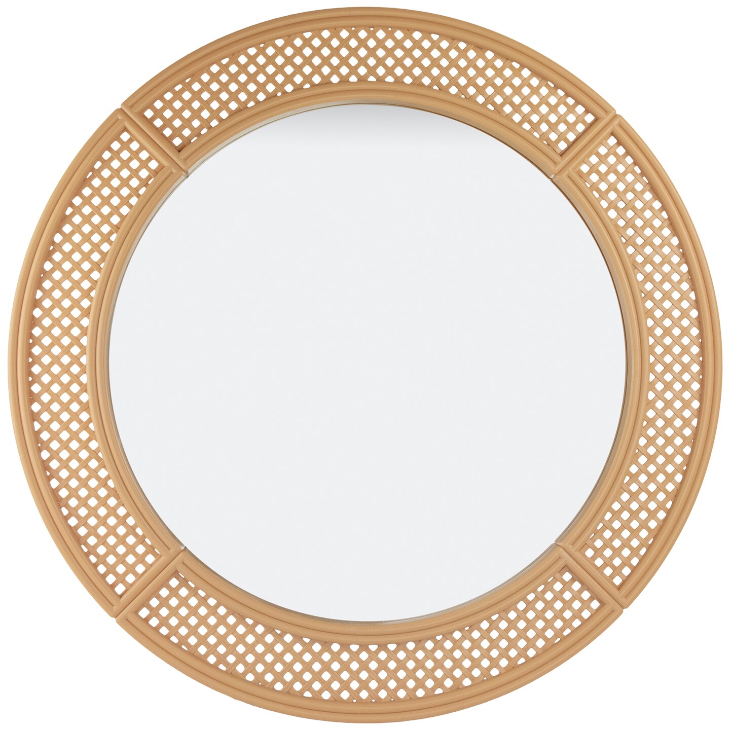 Northlight 30&#x22; Round Woven Style Wall Mirror