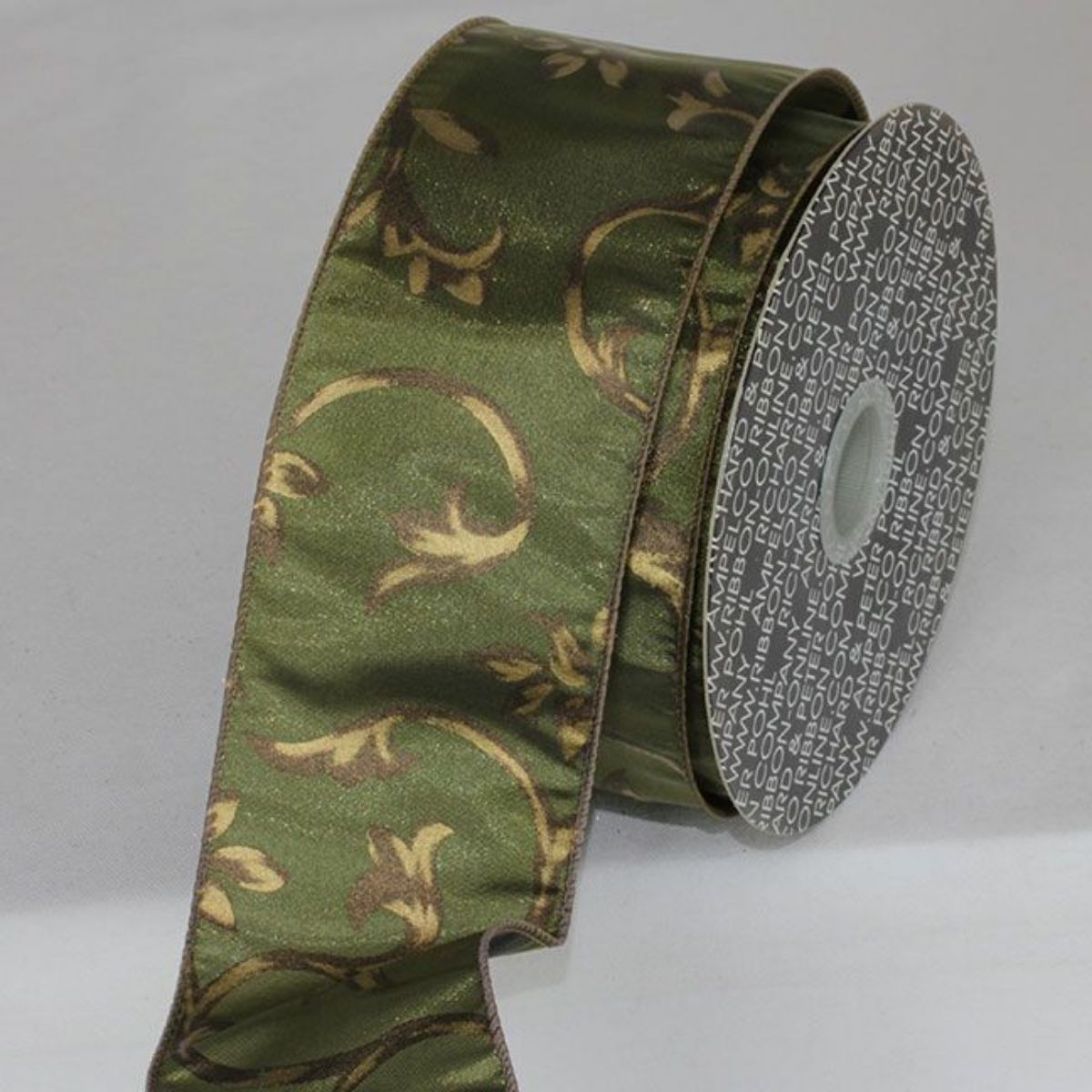 The Ribbon People Olive Green Wired Craft Ribbon 2.5" x 20 Yards