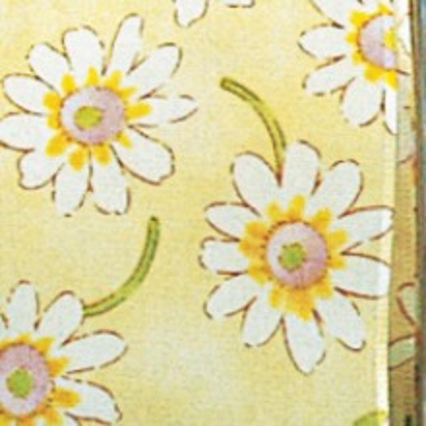 The Ribbon People Lemon Yellow and White Taffeta Daisies Wired Craft Ribbon 2.5" x 27 Yards