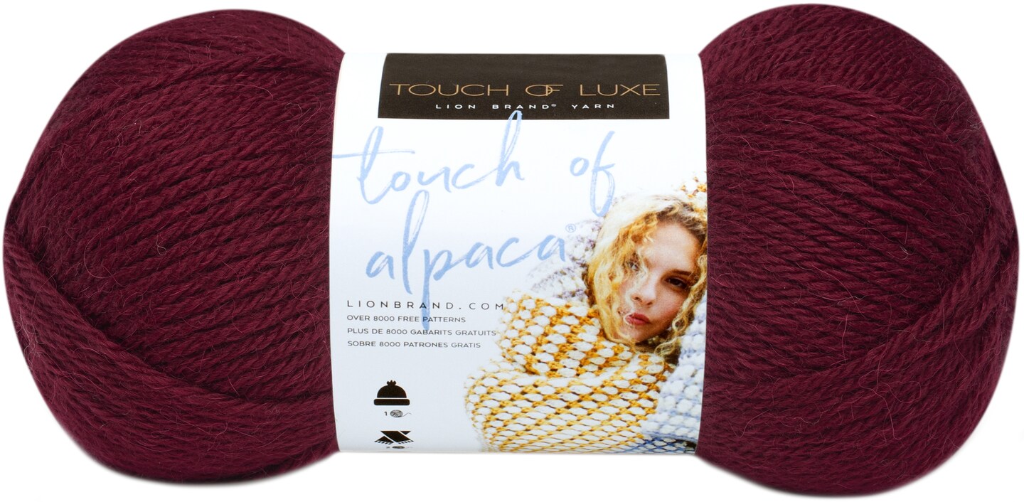 Lion Brand Touch Of Alpaca Yarn-Crimson