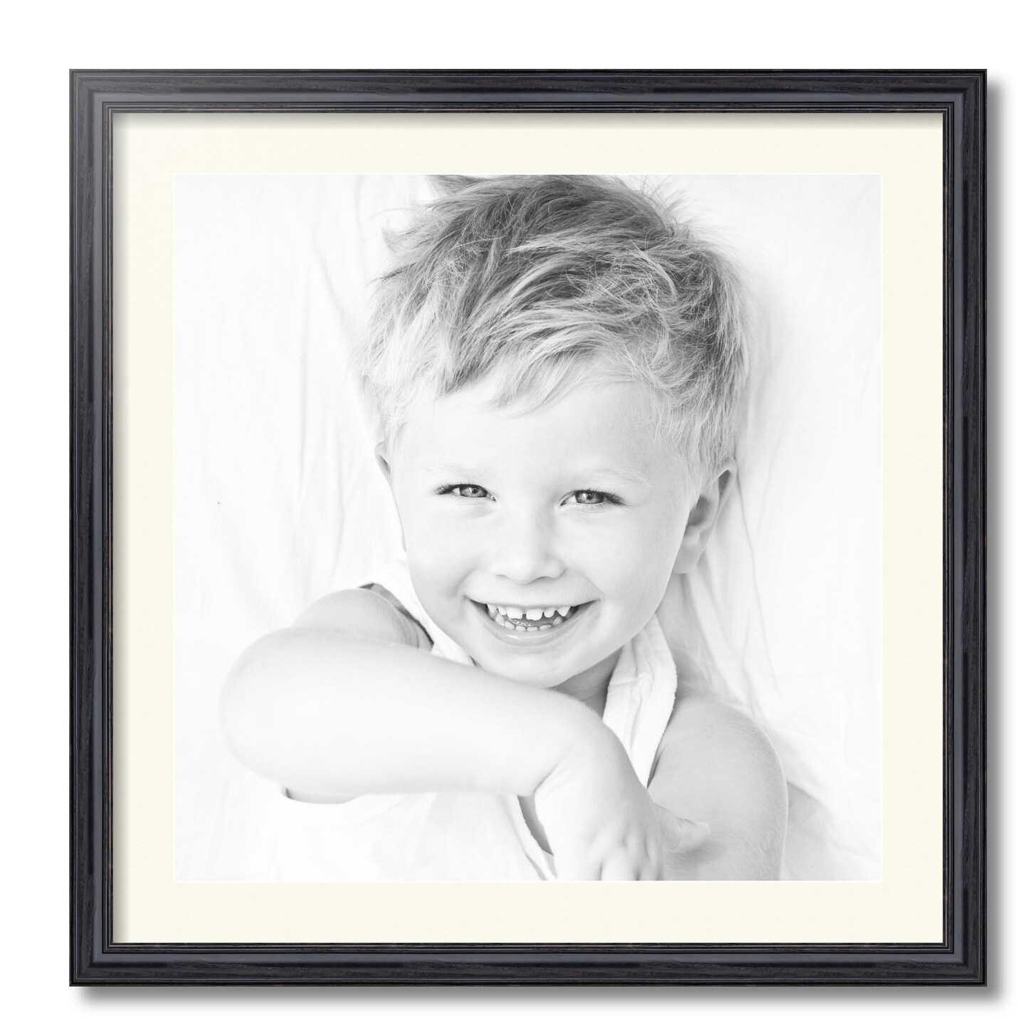 ArtToFrames 24x24" Matted Picture Frame with 20x20" Single Mat Photo Opening Framed in 1.25" Black and 2" Mat (FWM-4083-24x24)
