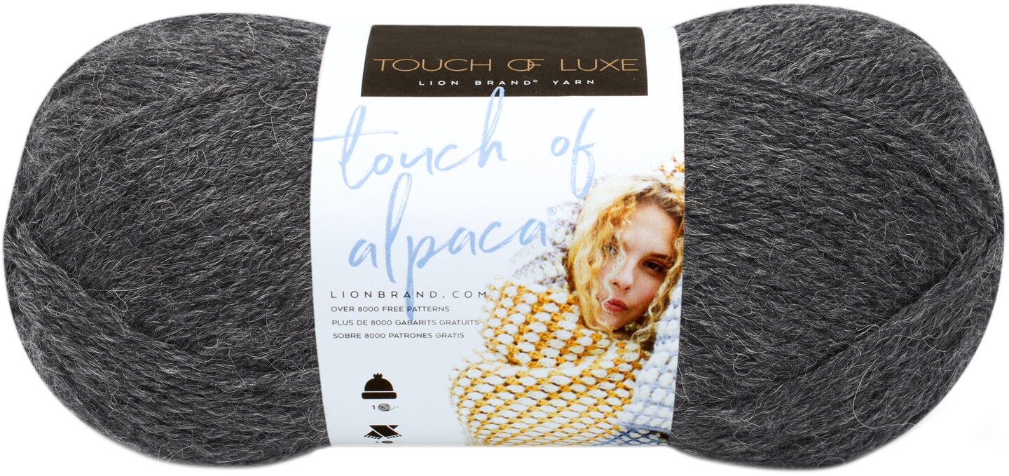 Lion Brand Touch Of Alpaca Yarn-Charcoal
