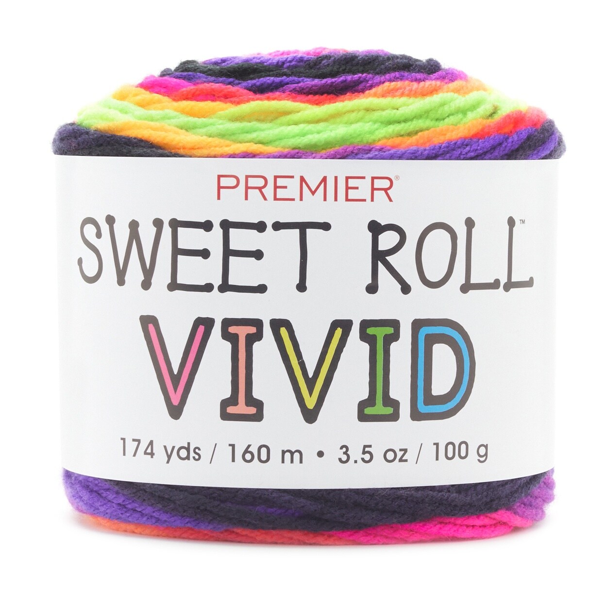 Premier Sweet Roll Vivid Yarn-Glow Worm