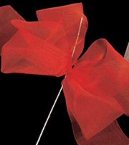 The Ribbon People Club Pack of 48 Sheer Red Wired Craft Ribbon Bows 1.5&#x22;