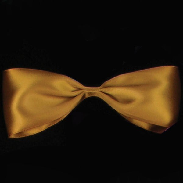 The Ribbon People Dijon Yellow Double Face Satin Contemporary Craft Ribbon 2&#x22; x 27 Yards