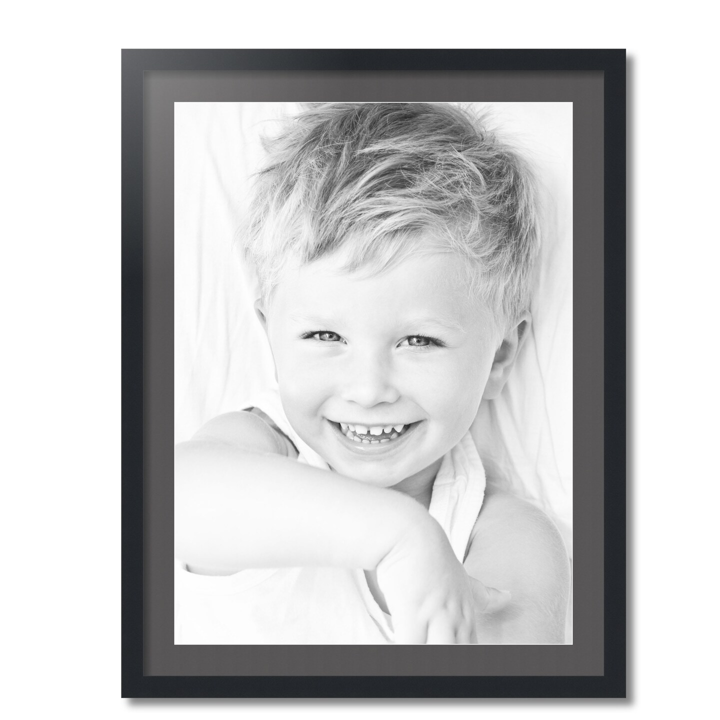 ArtToFrames 26x34" Matted Picture Frame with 22x30" Single Mat Photo Opening Framed in 1.25" Black and 2" Mat (FWM-3926-26x34)