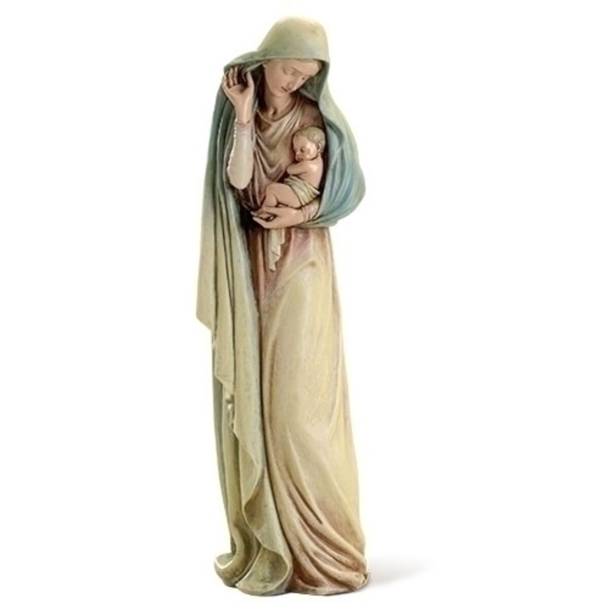 Roman Madonna and Child Hand Crafted Statue - 18&#x22;