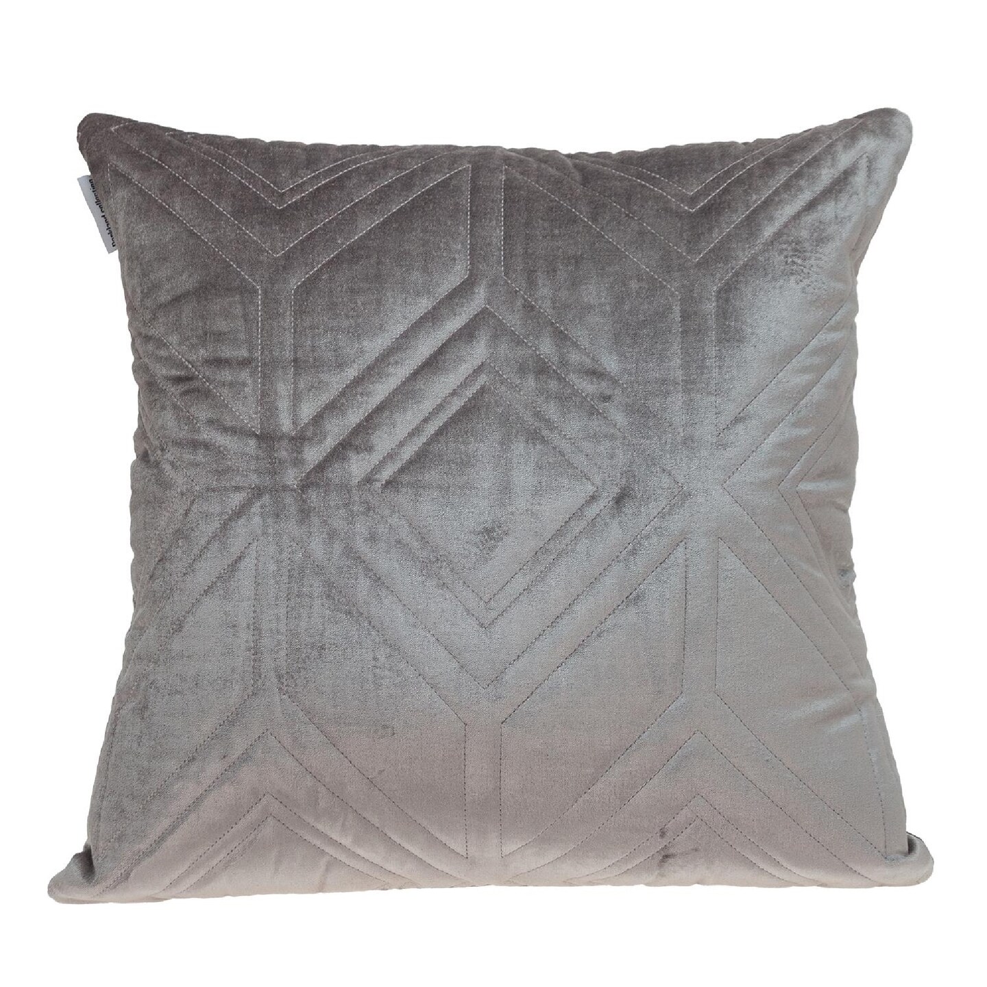 Nassau Collection 20" Beige Soft Textured Geometrical Designed Throw Pillow