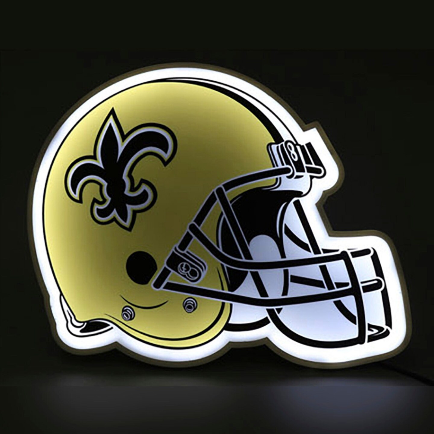 The Memory Company 13.5' Gold and Black NFL New Orleans Saints LED Helmet  Lamp