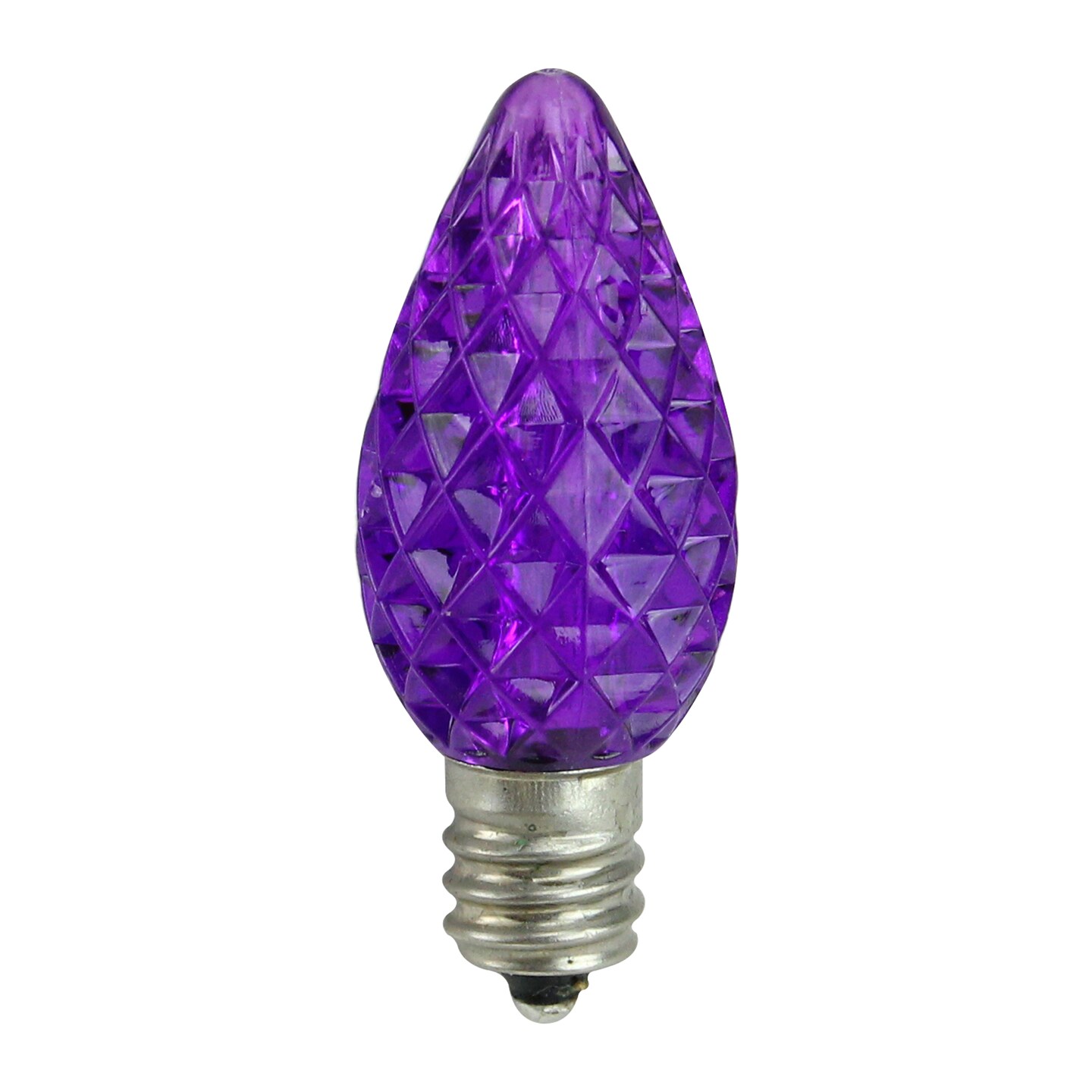 Northlight Pack of 25 Faceted LED C7 Purple Christmas Replacement Bulbs