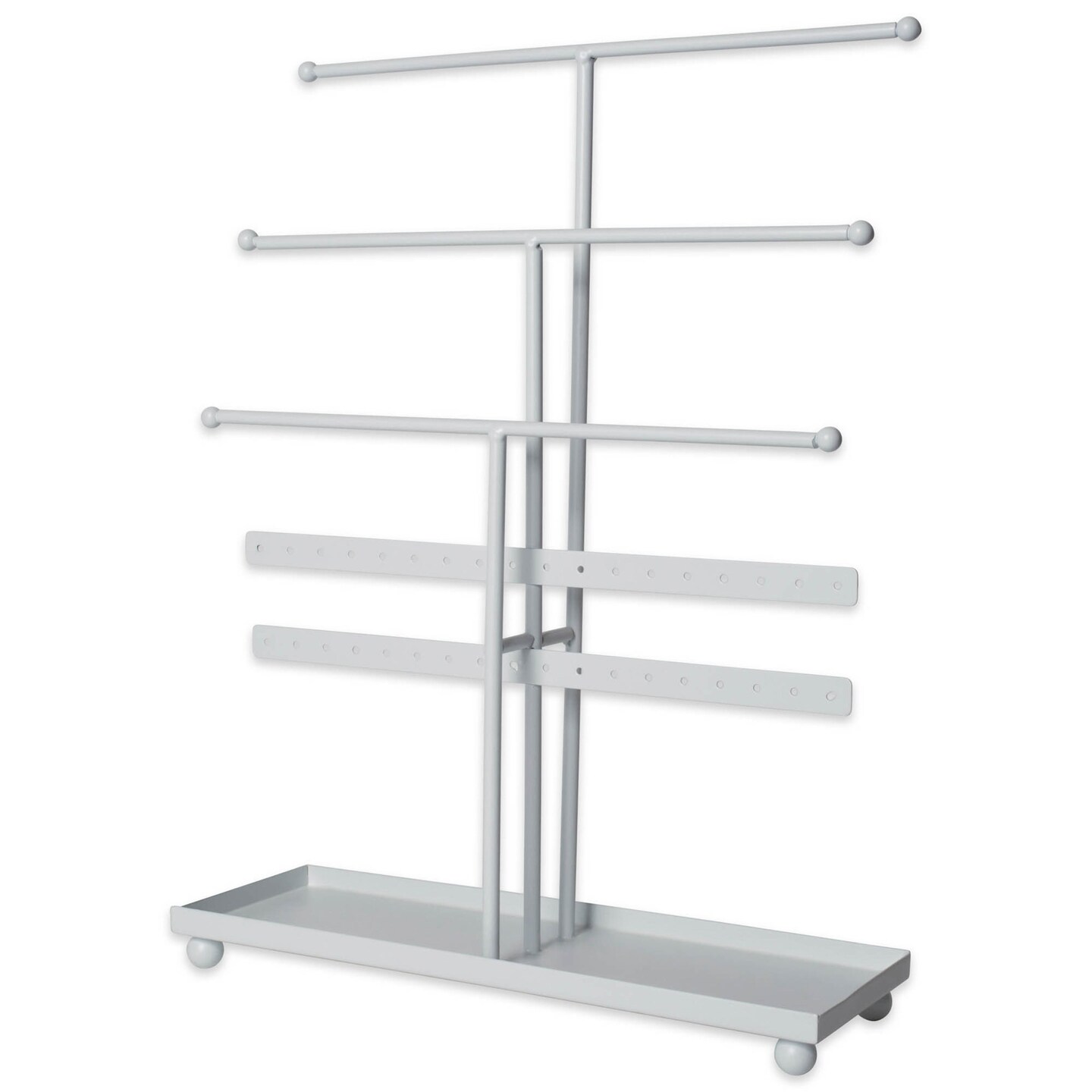 Contemporary Home Living 16&#x22; White 3 Tiered Jewelry Organizer