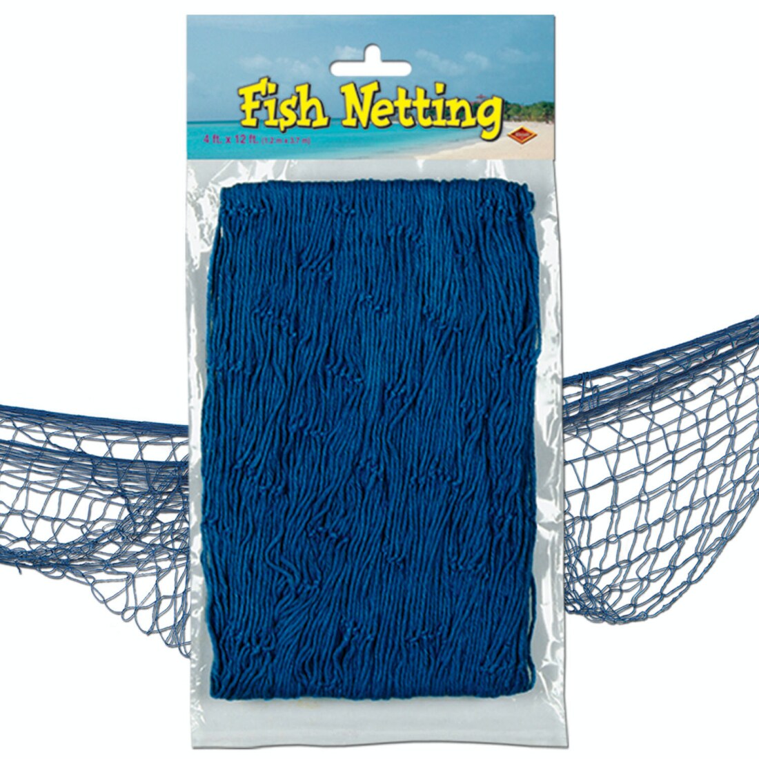Party Central Club Pack of 12 Blue Under the Sea Fish Netting Hanging Party  Decors 12