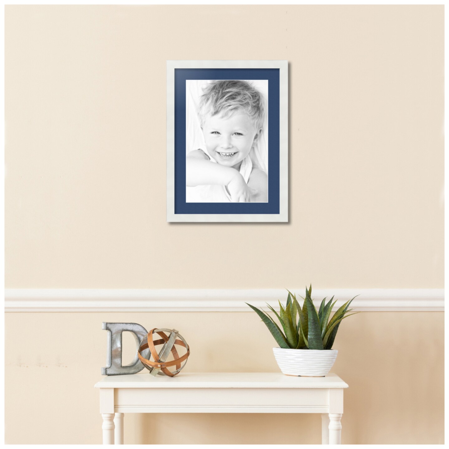 ArtToFrames 16x22" Matted Picture Frame with 12x18" Single Mat Photo Opening Framed in 1.25" White and 2" Mat (FWM-3966-16x22)