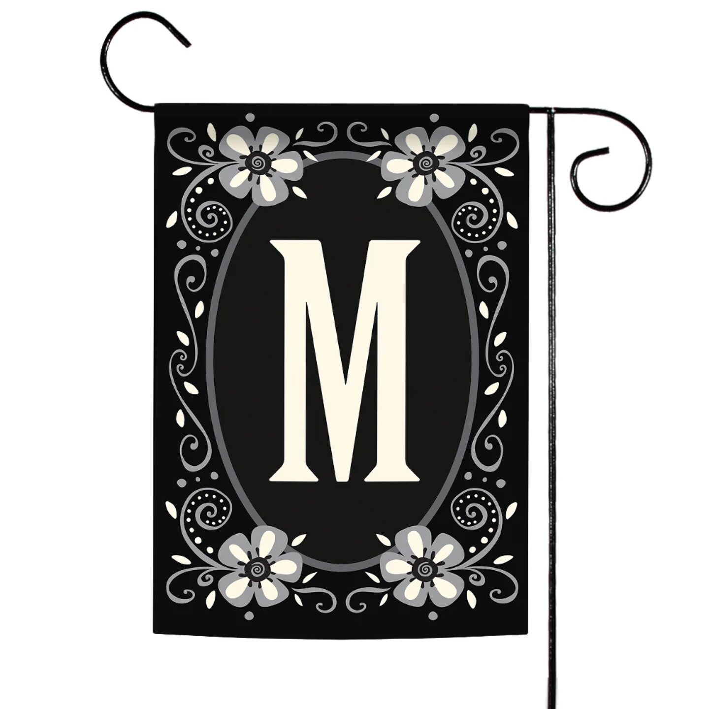 Toland Home Garden Classic Monogram Letter M Outdoor Garden Flag 18" x 12.5"
