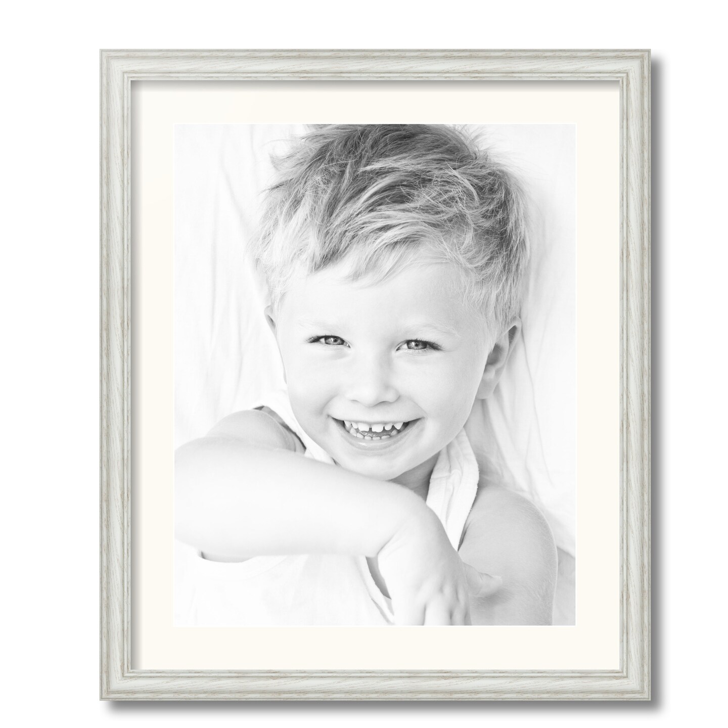 ArtToFrames 20x24&#x22; Matted Picture Frame with 16x20&#x22; Single Mat Photo Opening Framed in 1.25&#x22; White and 2&#x22; Mat (FWM-4098-20x24)