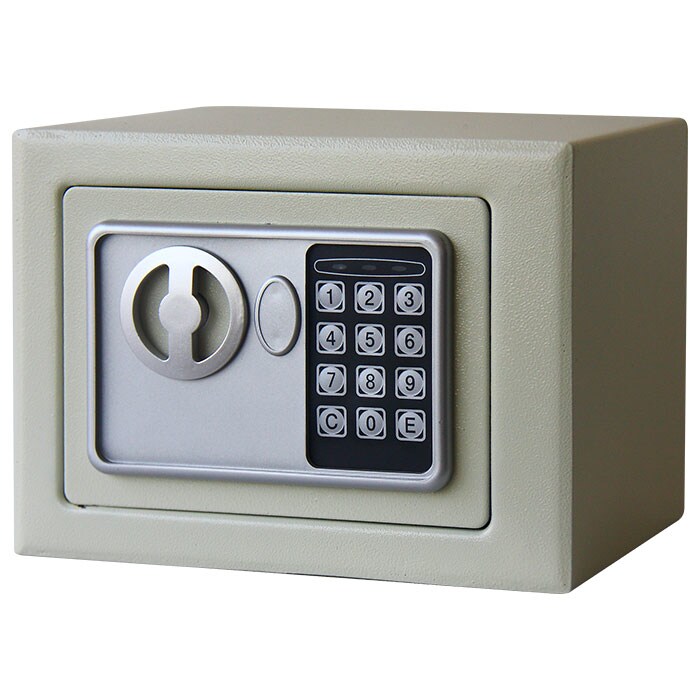 Stalwart Digital Security Safe Box Grey Compact Steel Lock Box With Keypad