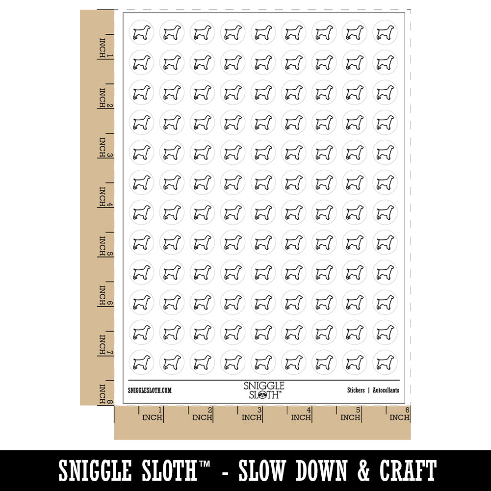 English Springer Spaniel Dog Outline 200+ 0.50&#x22; Round Stickers
