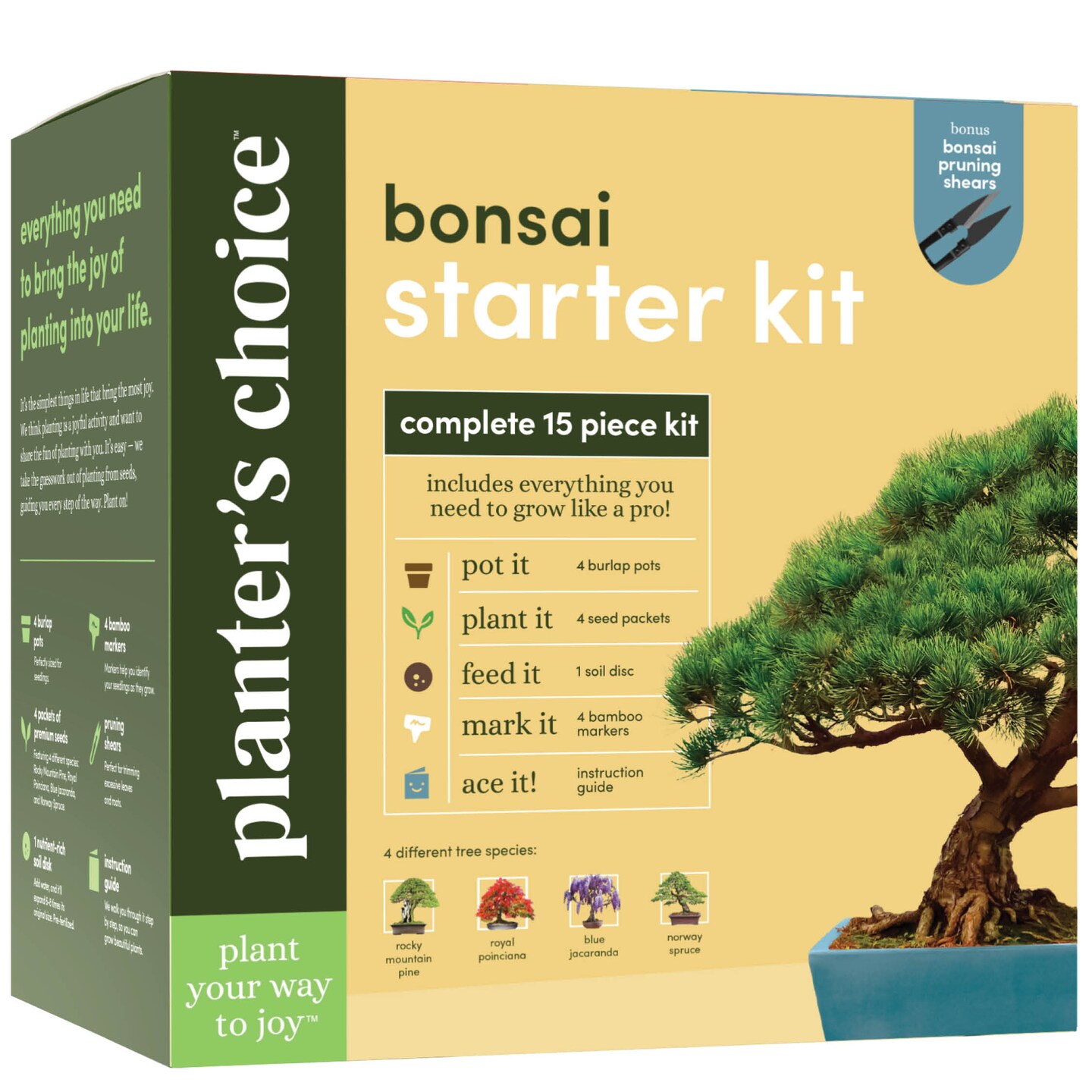 Bonsai Starter Kit - Gardening Gift for Women & Men - Bonsai Tree Growing Garden Crafts Hobby Kits for Adults, Unique DIY Hobbies for Plant Lovers - Unusual Christmas Gifts Ideas, or Gardener Mother