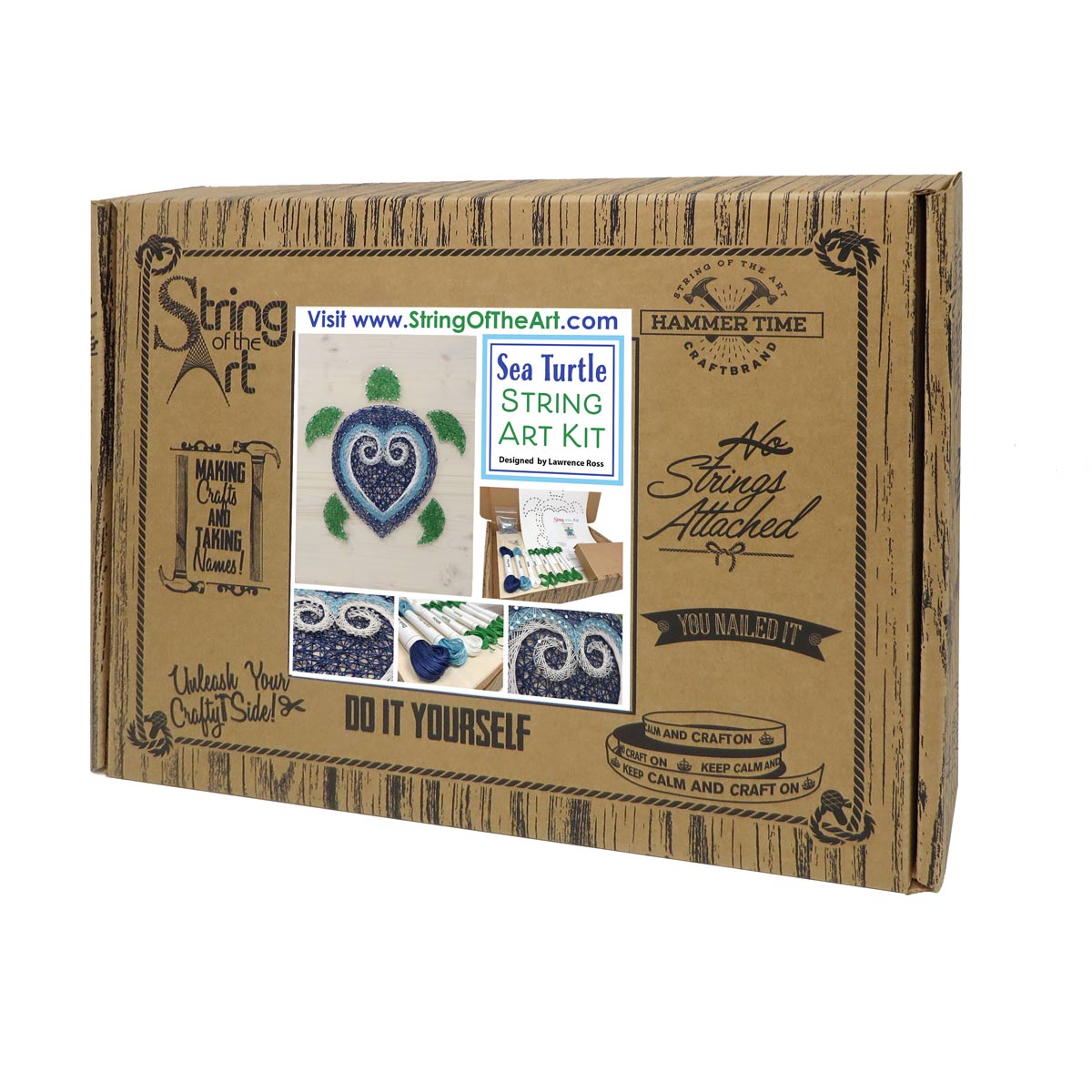 WEBEEDY Kit De Arte Con Cuerdas: Manualidad De Tortuga Para Principiantes, Decoración De Pared Y Regalo Creativo Para Niños Y Adultos