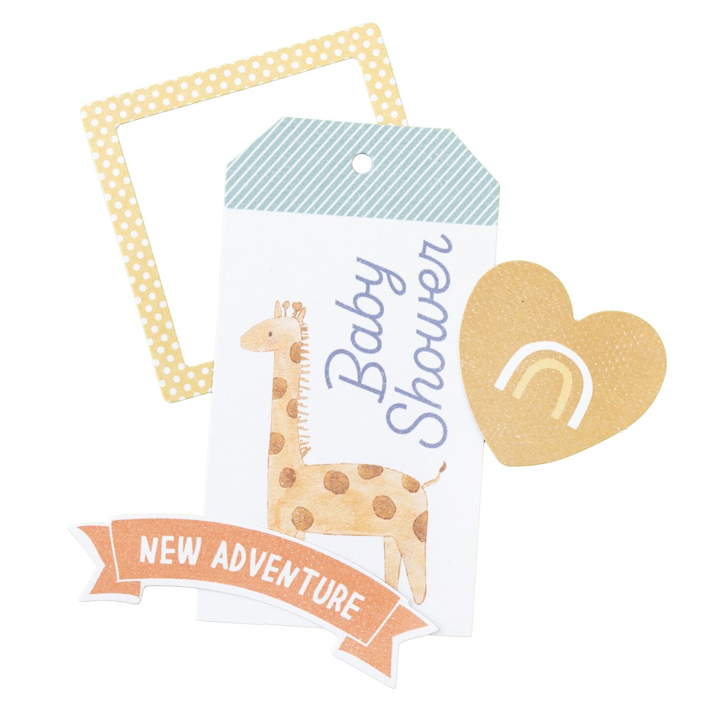 American Crafts Hello Little Boy Ephemera Die-Cuts 61/Pkg-Journaling, Gold Foil