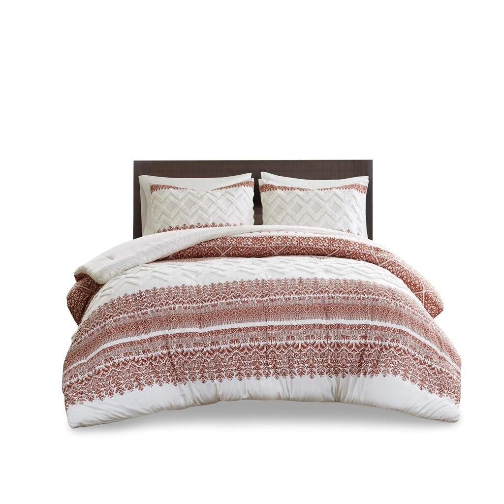 Gracie Mills Robbins 3-Piece Cotton Comforter Set With Chenille Tufting - Grace-12889