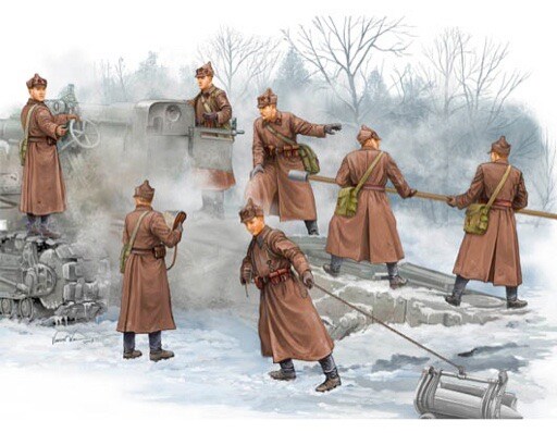 Trumpeter  1/35 SOVIET B-4 HOWITZER ARTILLERY CREW Plastic Model