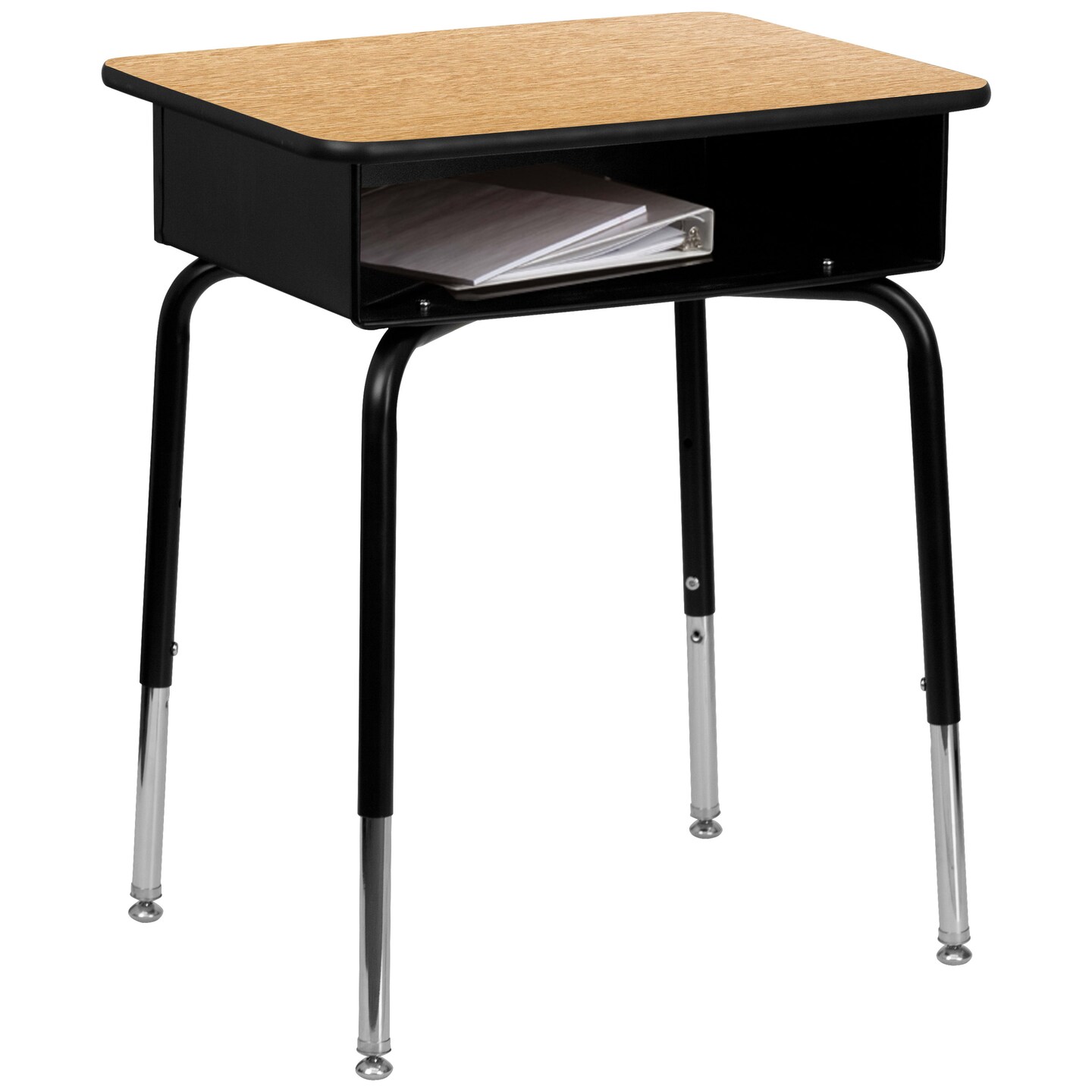 Emma and Oliver Student Desk with Open Front Metal Book Box - School Desk