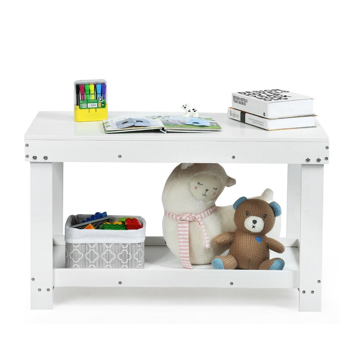Solid Multifunctional Wood Kids Activity Play Table