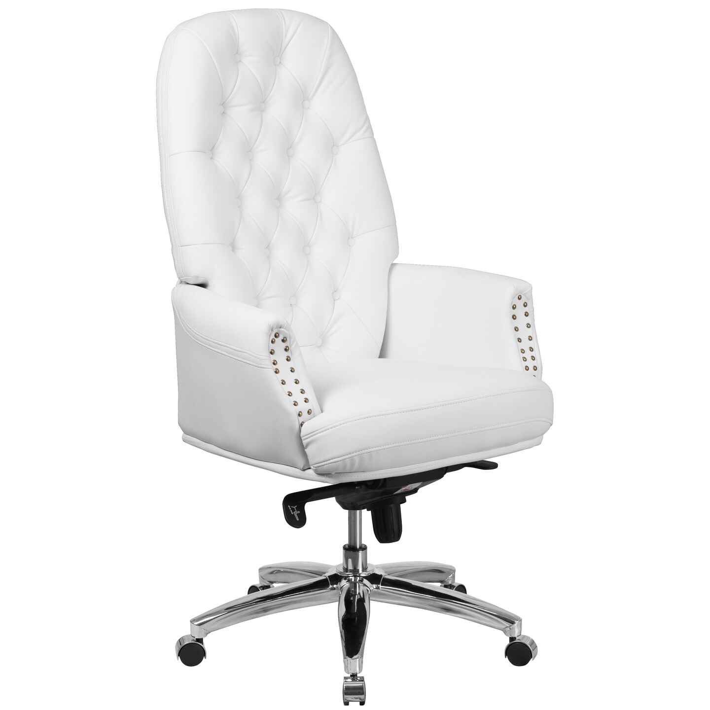 Merrick Lane Yennefer Faux Leather Office Chair with Ergonomic Lumbar Support and Button Tufted High-Back Design