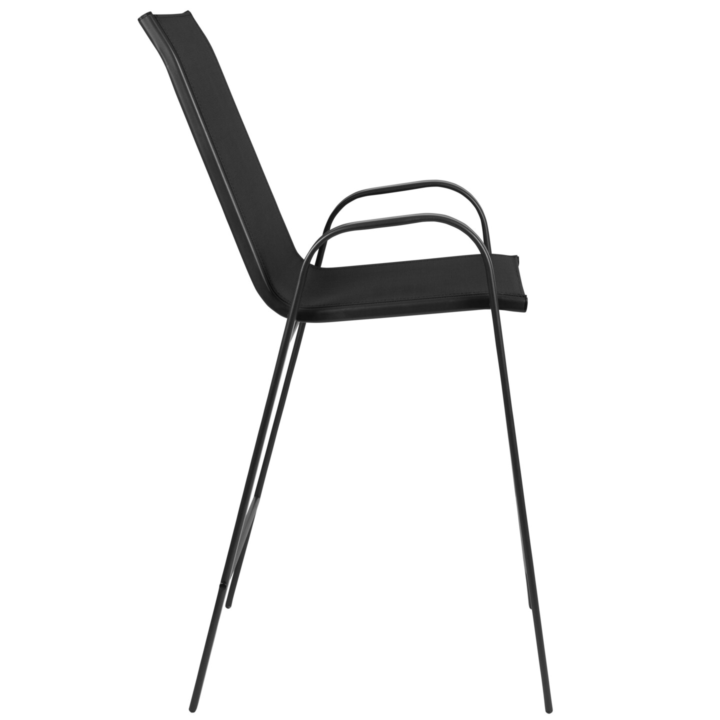Emma and Oliver 4 Pack Outdoor Barstools with Flex Comfort Material-Patio Stool